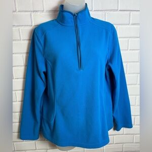 Lands' End Women's Blue Quarter Zip Fleece Pullover
Size M